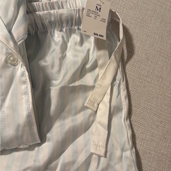 Satin Stars Above Striped Pajama Set in Blue and White Size M NWT - Picture 7 of 8